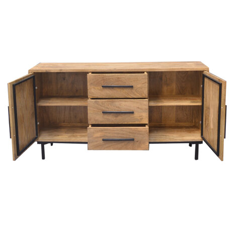 Dressoir Jayden 2 deuren, 3 lades 155cm