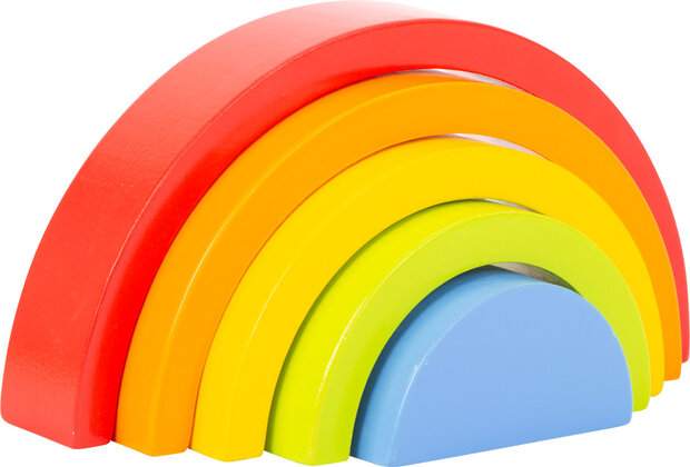 Houten bouwblokken - regenboog