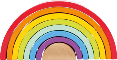 Houten regenboog blokken - Large - 7 kleuren