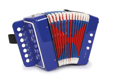 Accordeon Blauw 17 x 9.5 x 17 cm