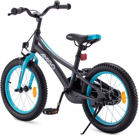 AMIGO Flip 18 Inch 26,5 cm Jongens Terugtraprem Zwart/Blauw