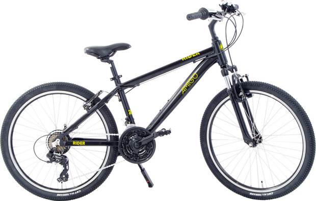 AMIGO Rider 24 Inch 36 cm Junior 21V V-Brakes Zwart