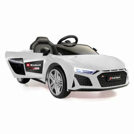 Accuvoertuig Audi R8 Spyder 18V Wit - Einhell Power X-Change incl. starter set