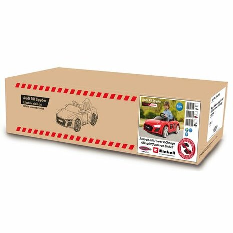 Accuvoertuig Audo R8 Rood 18V Einhell Versie