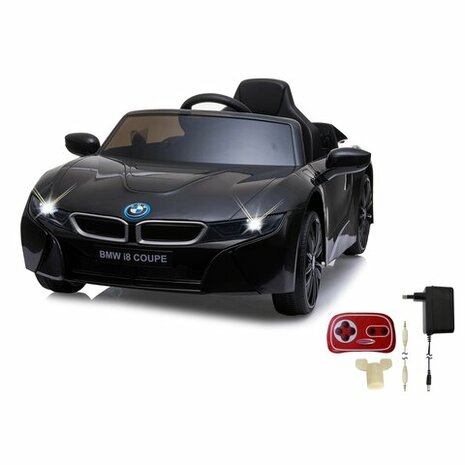 Accuvoertuig BMW I8 Coupe Zwart 12V 2,4GHz