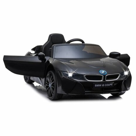 Accuvoertuig BMW I8 Coupe Zwart 12V 2,4GHz