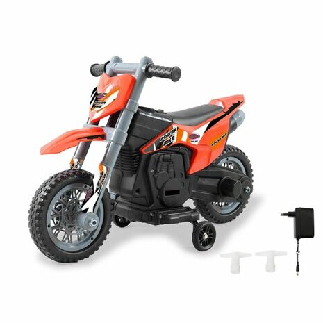 Accuvoertuig Motor Power Bike Oranje 6V