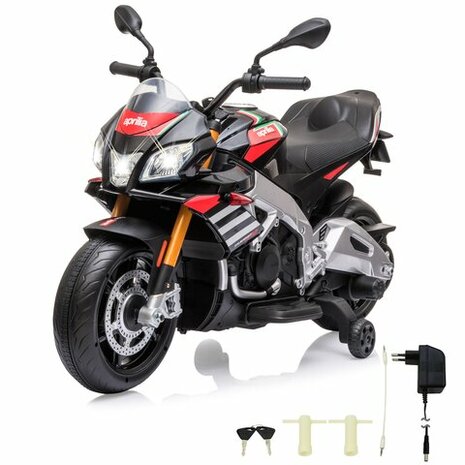 Accuvoertuig Aprilia Tuono V4 1100 RR Italiaans Design 12V