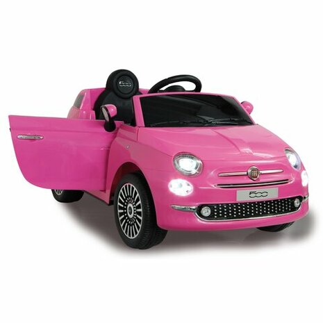 Accuvoertuig Fiat 500 Roze 12V 