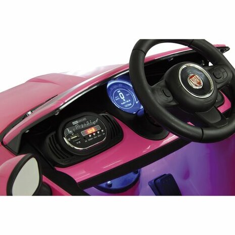 Accuvoertuig Fiat 500 Roze 12V 