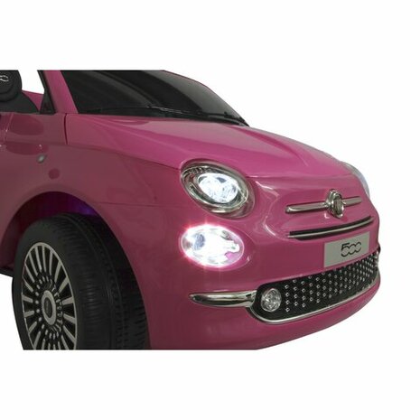 Accuvoertuig Fiat 500 Roze 12V 