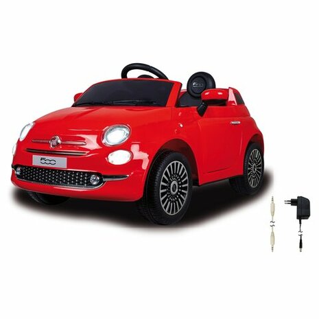 Accuvoertuig Fiat 500 Rood 12V 