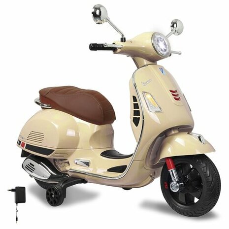 Accuvoertuig Vespa GTS 125 Beige 12V