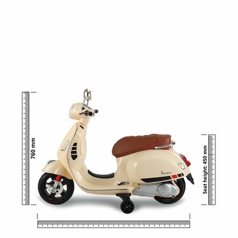 Accuvoertuig Vespa GTS 125 Beige 12V