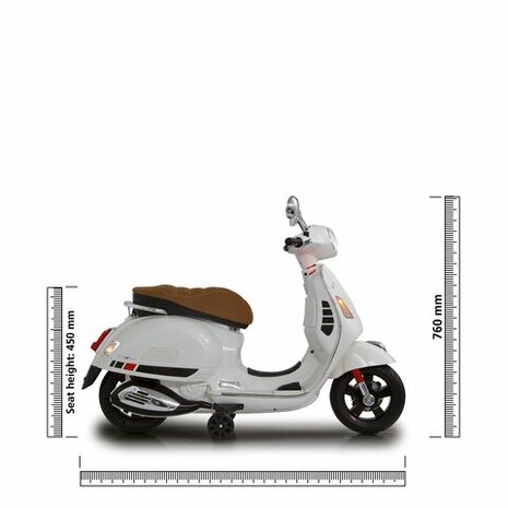 Accuvoertuig Vespa GTS 125 Wit 12V