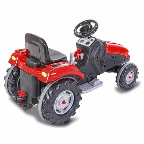 Accuvoertuig Tractor Big Wheel 12V Rood