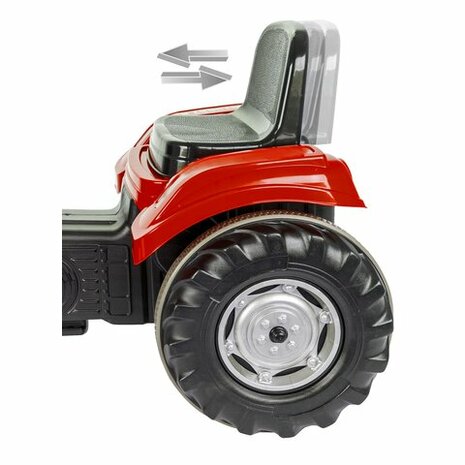 Accuvoertuig Tractor Big Wheel 12V Rood