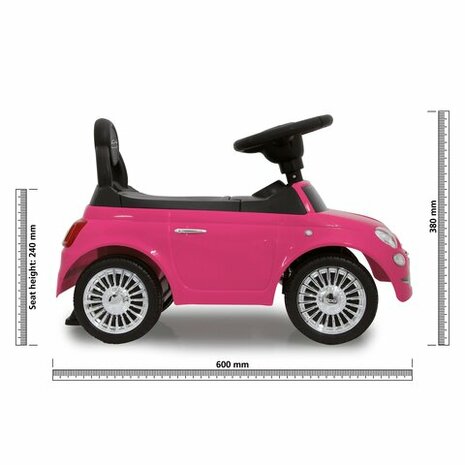 Loopauto Fiat 500 Roze