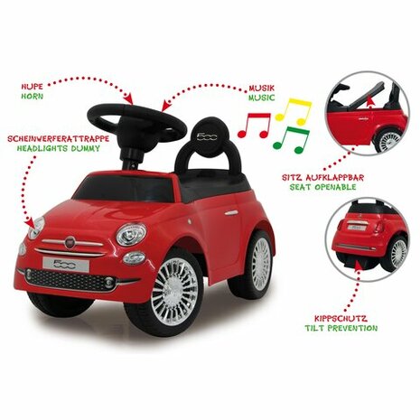 Loopauto Fiat 500 Rood