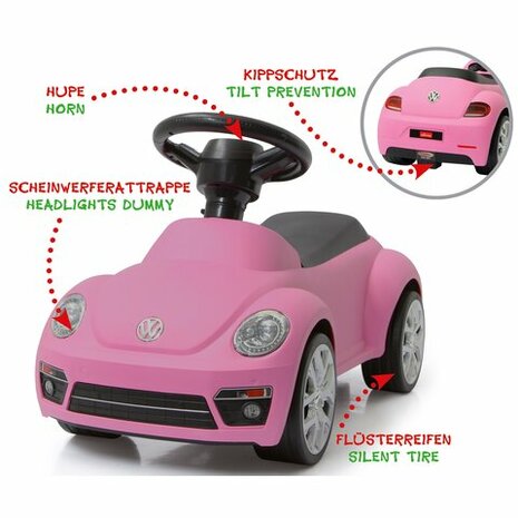 Loopauto Volkswagen Beetle Roze