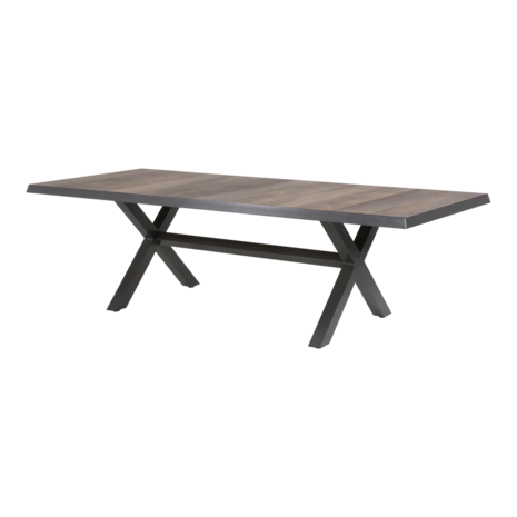 Tafel Castilla Negro met Kruispoot 243x103cm