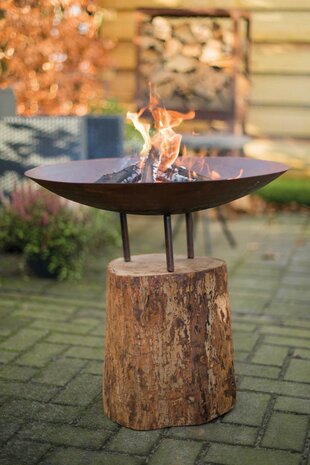 RedFire Fire Pit Logger Medium met houten standaard