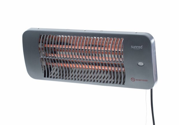 Sunred Terrasverwarmer Lugo Quartz Wand Grijs 2000 Watt