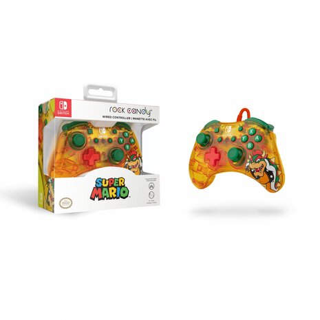 PDP Gaming Rock Candy Wired Controller - Lemon Bomb Bowser