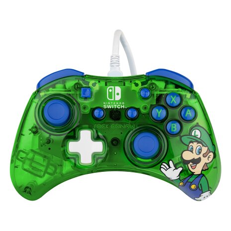 PDP Gaming Rock Candy Wired Controller - Luigi Lime