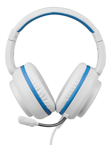 Deltaco Gaming Stereo Gaming Headset for PS5, 1x 3.5mm connector - White/Blue