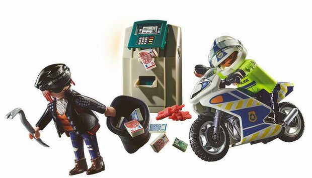 Playmobil City Action Politie achtervolging van de geldrover