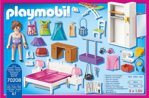 Playmobil Dollhouse Slaapkamer met mode ontwerphoek