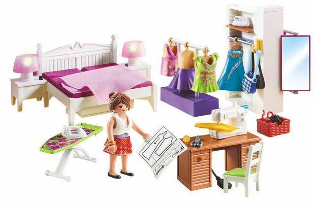 Playmobil Dollhouse Slaapkamer met mode ontwerphoek