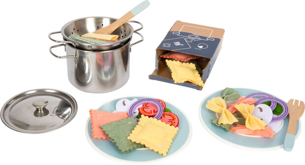 Houten Speeleten Pasta Chef Set, 19dlg.