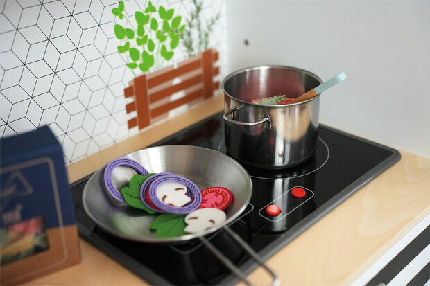 Houten Speeleten Pasta Chef Set, 19dlg.