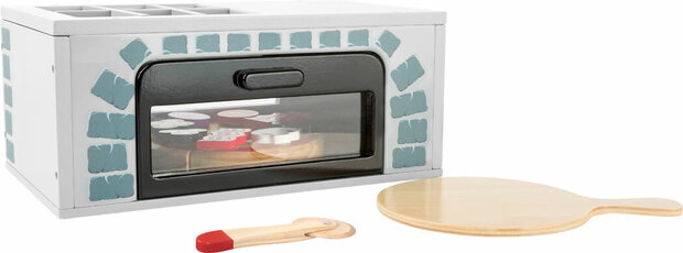 Houten Speeleten Pizza-oven Set, 25dlg.