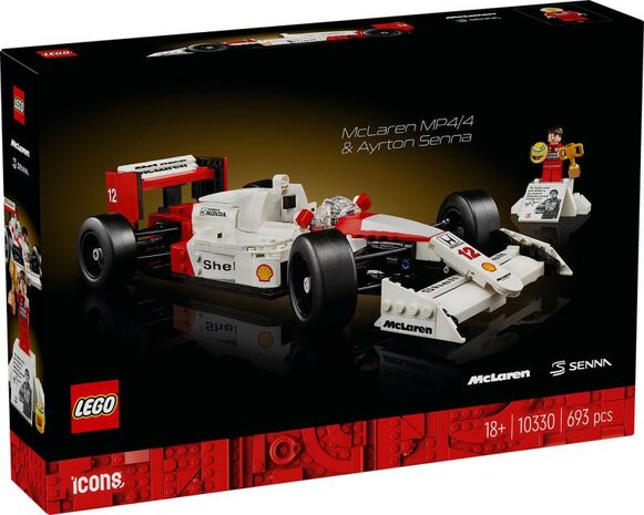 Lego Icons McLaren MP4/4 en Ayrton Senna