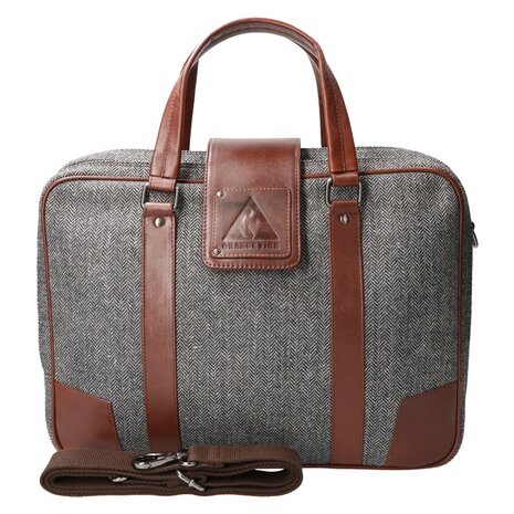 Arthur - Tweed Laptoptas Grijs/Bruin