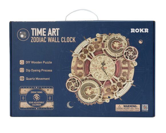 Robotime Zodiac Wall Clock 3D houten bouwpakket