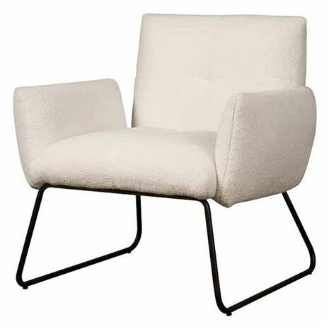 Dante Fauteuil - fabric Teddy MJ81 White