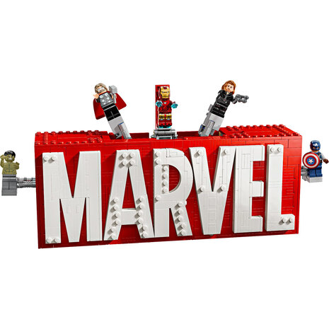 LEGO Super Heroes Marvel MARVEL logo en minifiguren