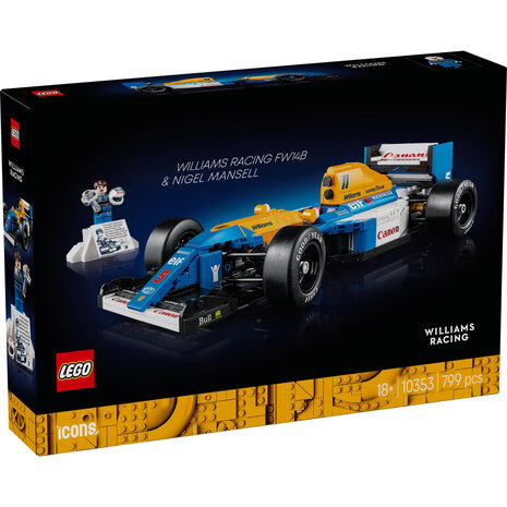 LEGO Icons Williams Racing FW14B en Nigel Mansell